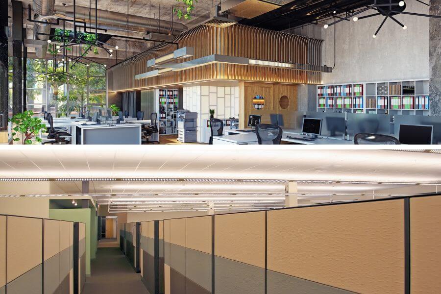 Biophilic Office vs Old Cubicles