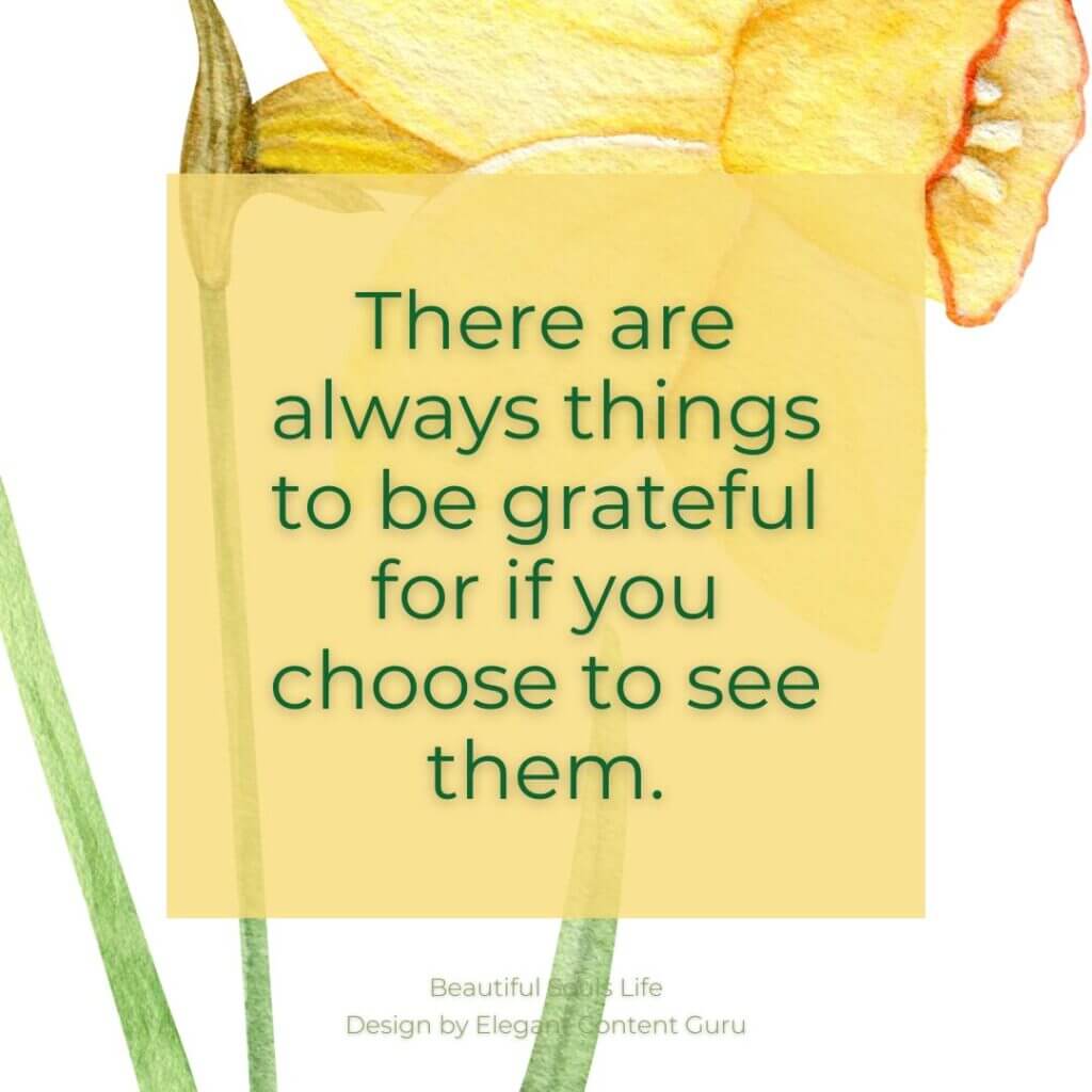There are always things to be grateful for if you choose to see them.